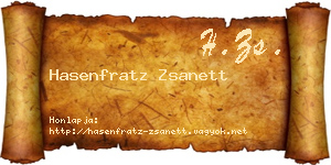 Hasenfratz Zsanett névjegykártya